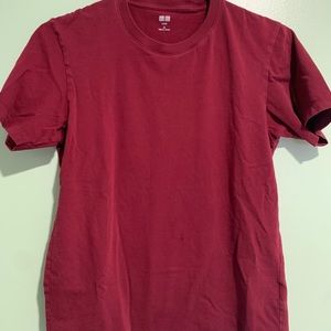 Men's Burgundy UNIQLO Supima Tee